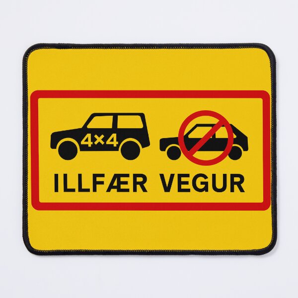 Item preview, Difficult Road (Illfær Vegur) - Icelandic Road Sign designed and sold by Signs of Iceland.