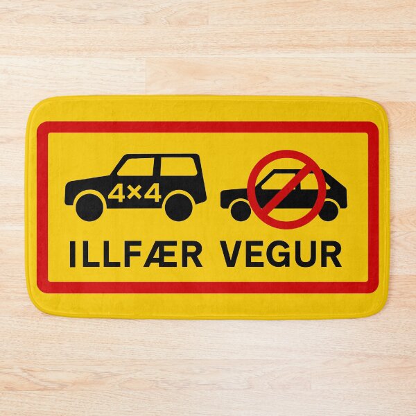 Item preview, Difficult Road (Illfær Vegur) - Icelandic Road Sign designed and sold by Signs of Iceland.