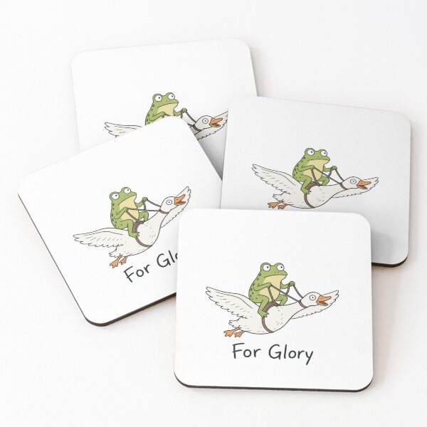 Item preview, Frog Riding Goose - For Glory | Funny Cottagecore Meme designed and sold by NeonSketch Lab.