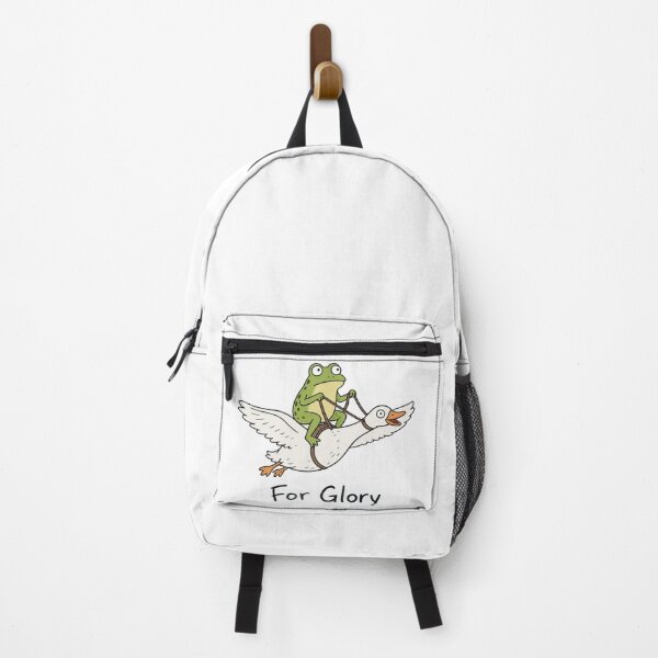 Item preview, Frog Riding Goose - For Glory | Funny Cottagecore Meme designed and sold by NeonSketch Lab.