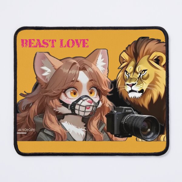 Item preview, Anime Cat Girl & Wild Lion - Digital Art Concept designed and sold by BLUESKY11a.
