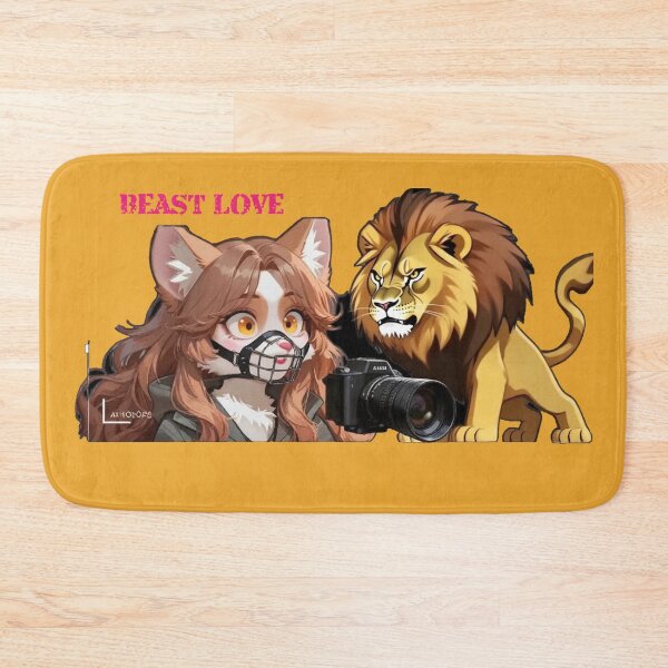 Item preview, Anime Cat Girl & Wild Lion - Digital Art Concept designed and sold by BLUESKY11a.