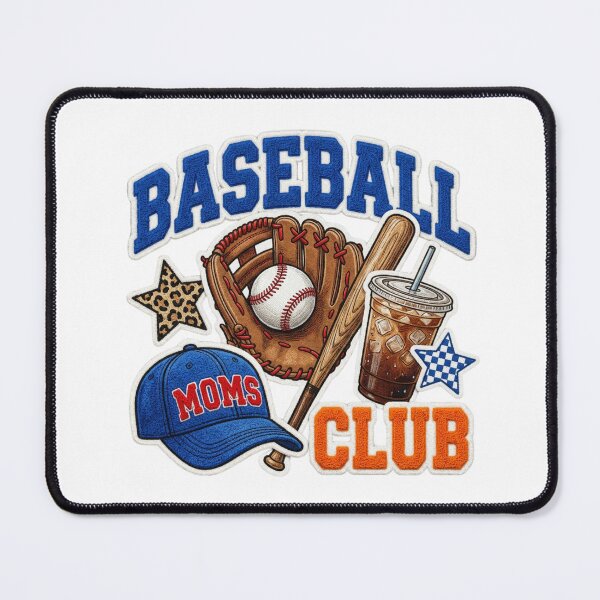Item preview, Baseball Moms Club Chenille Patch Sports Mom Ice Coffee Graphic designed and sold by raedattia.