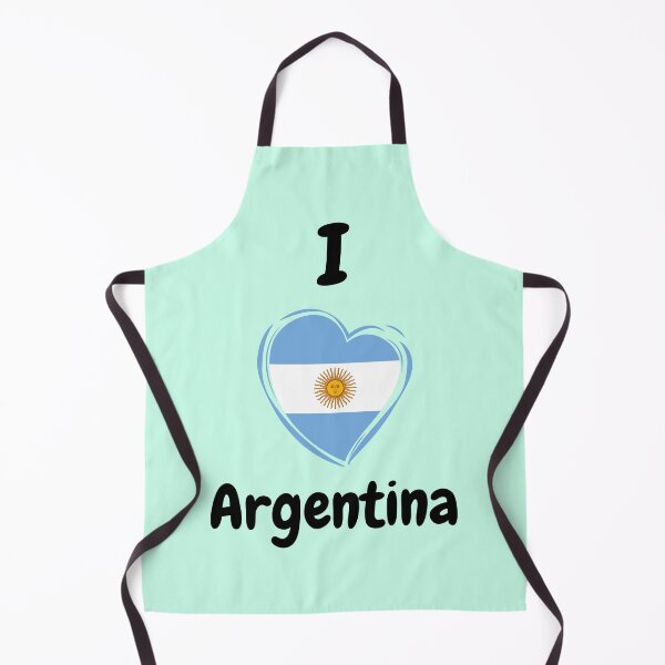 Aperçu de l'œuvre Cœur drapeau argentin - J'aime l'Argentine créée et vendue par creativerooney.