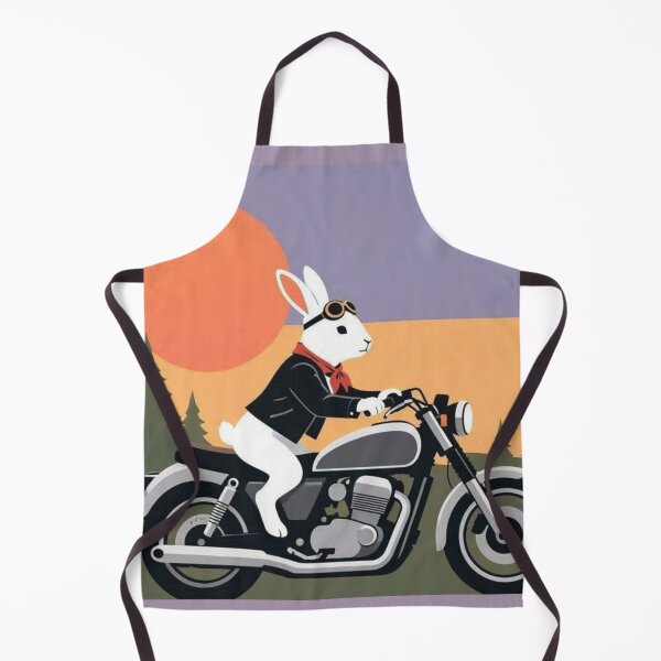 Item preview, Biker Rabbit – Whimsical Sunset Ride Art designed and sold by Dogandesighn.