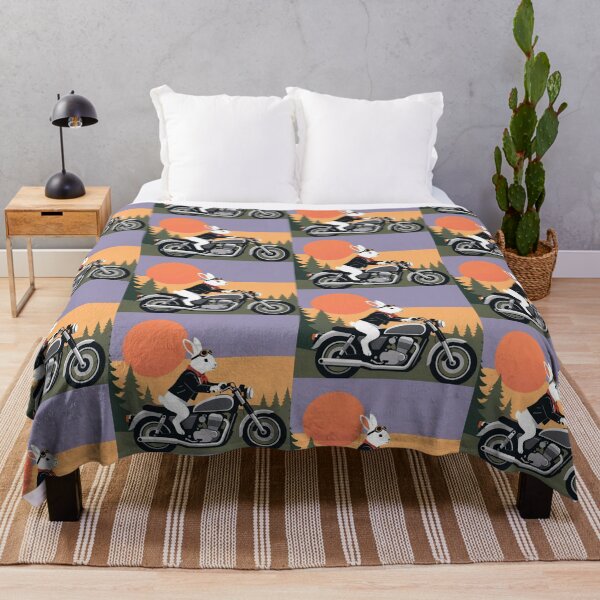 Item preview, Biker Rabbit – Whimsical Sunset Ride Art designed and sold by Dogandesighn.