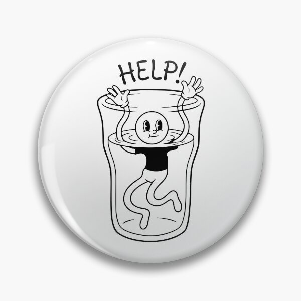 Item preview, Stick figure trapped in a glass saying help designed and sold by edwinblackwork.