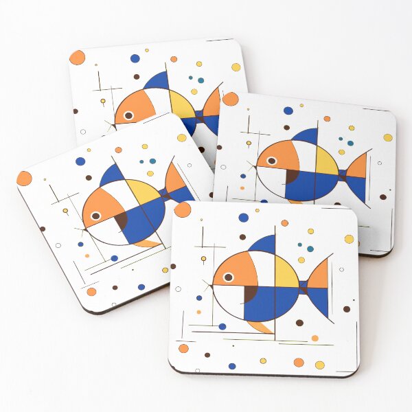 Item preview, Fun Fish Geometric Abstract Art designed and sold by FarieArt.