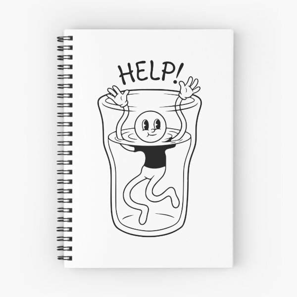 Item preview, Stick figure trapped in a glass saying help designed and sold by edwinblackwork.