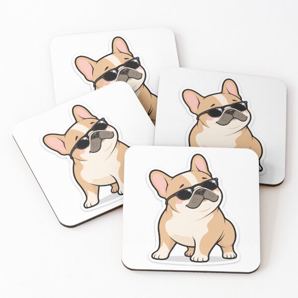 Item preview, Cool French Bulldog Sunglasses Sticker designed and sold by ImagoLens.
