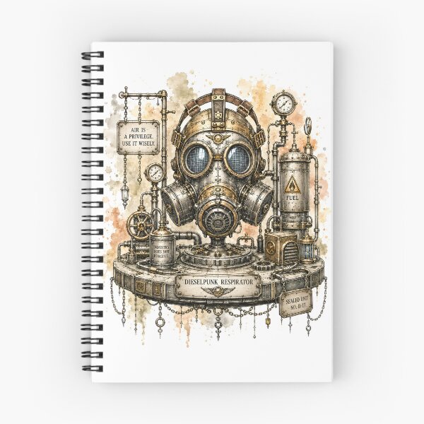 Item preview, Dieselpunk Respirator Shrine - Industrial Survival Relic designed and sold by Shadow Sprite Art.