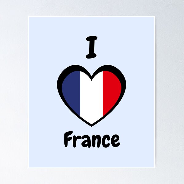 Item preview, France Flag Heart - I Love France designed and sold by creativerooney.