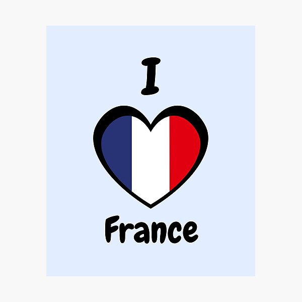 Item preview, France Flag Heart - I Love France designed and sold by creativerooney.