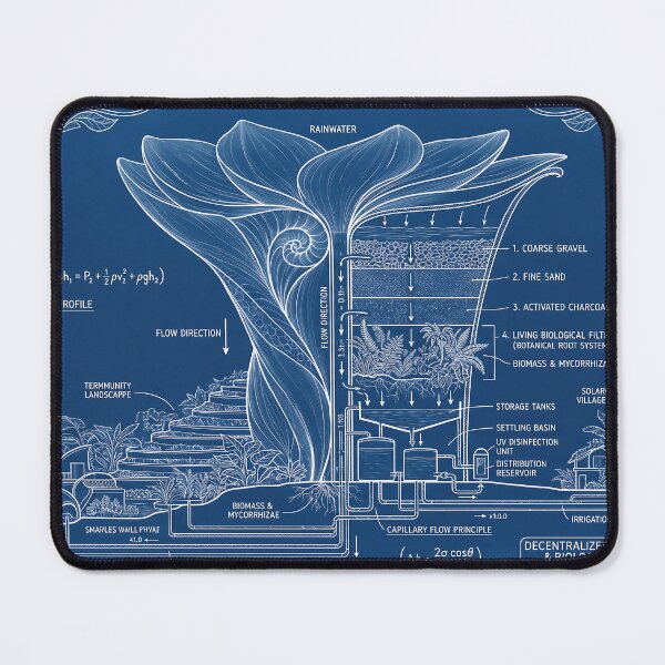 Item preview, Decentralized Rainwater Catchment Tower Biological Blueprint designed and sold by MintedMinds.