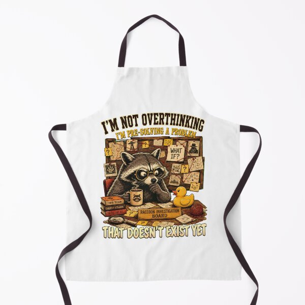 Item preview, I’m Not Overthinking Raccoon - Pre-Solving Problems Vintage Art designed and sold by BumbleBloom7.