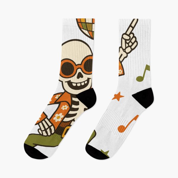 Item preview, Retro Halloween Skeleton Disco Dancer Costume Cartoon Design designed and sold by fay11982.