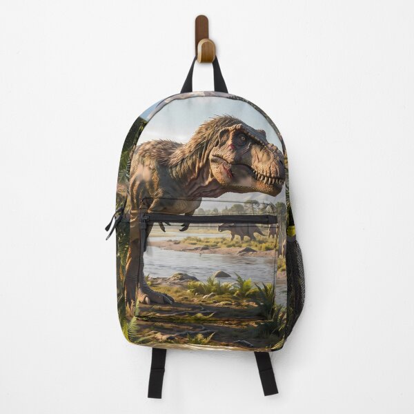 Item preview, Tyrannosaurus Rex Dinosaur World Jurassic Landscape Art designed and sold by ART ATTACK ZONE.