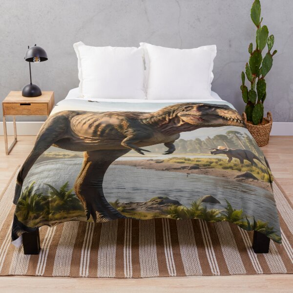 Item preview, Tyrannosaurus Rex Dinosaur World Jurassic Landscape Art designed and sold by ART ATTACK ZONE.