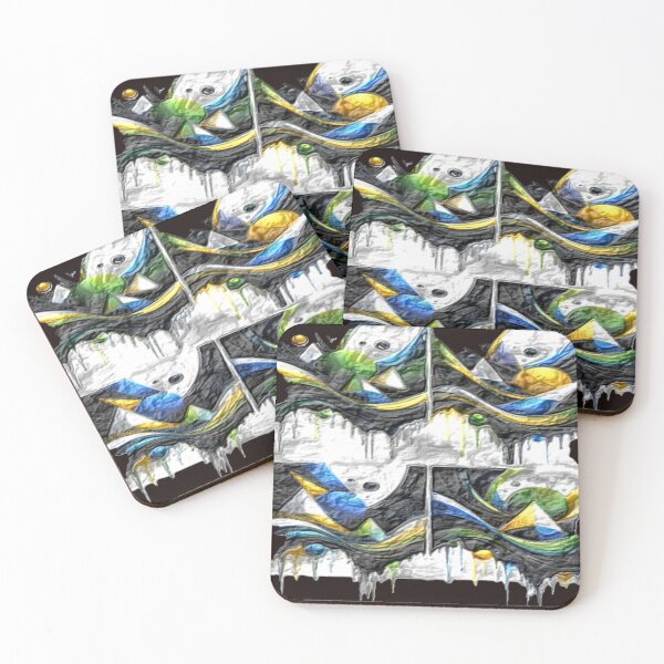 Item preview, flow state wrinkled varnish br colorful geometric abstract design designed and sold by SmashingDeals.