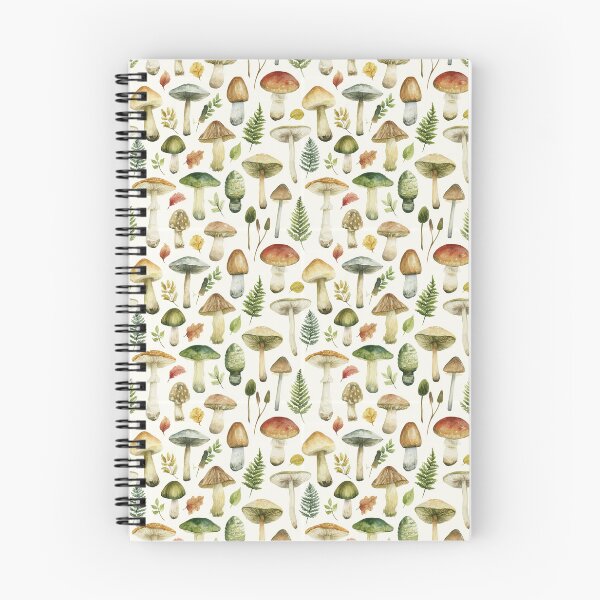 Item preview, Earthy Woodland Forage: Varied Wild Mushroom Pattern designed and sold by TJ Art and Camera.
