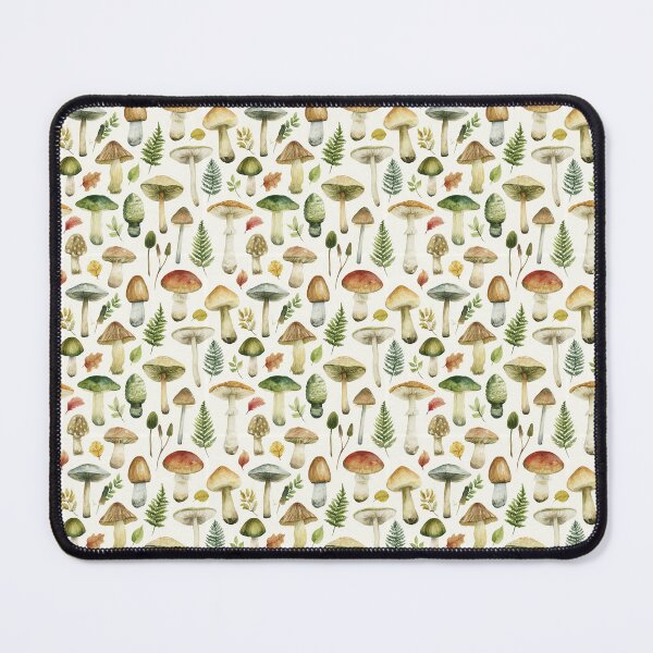 Item preview, Earthy Woodland Forage: Varied Wild Mushroom Pattern designed and sold by TJ Art and Camera.