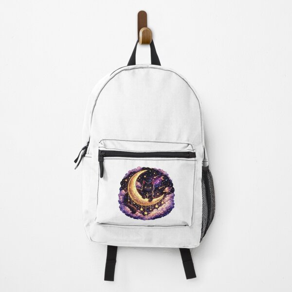 Item preview, Moon Cat Dreamscape | Magical Crescent Moon Cat | Celestial Galaxy Cat Sticker & T-Shirt designed and sold by Leisure-Shop.