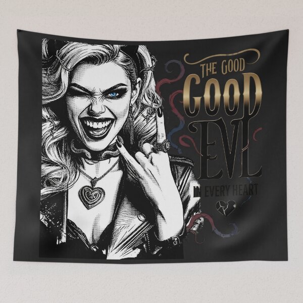 Item preview, Winking Blonde Rocker Showing Horns designed and sold by Voodoo Store Paranormal Collections.