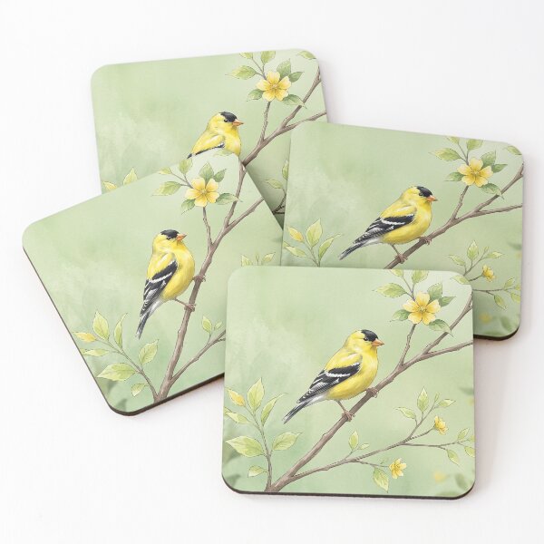Item preview, American Goldfinch Watercolor Wildlife Bird Art designed and sold by MaverlyShop.