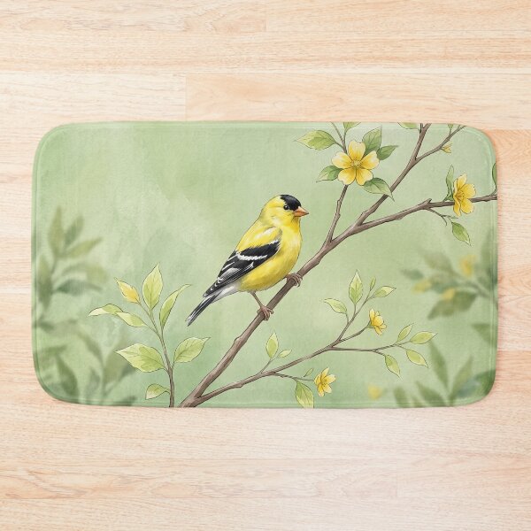 Item preview, American Goldfinch Watercolor Wildlife Bird Art designed and sold by MaverlyShop.