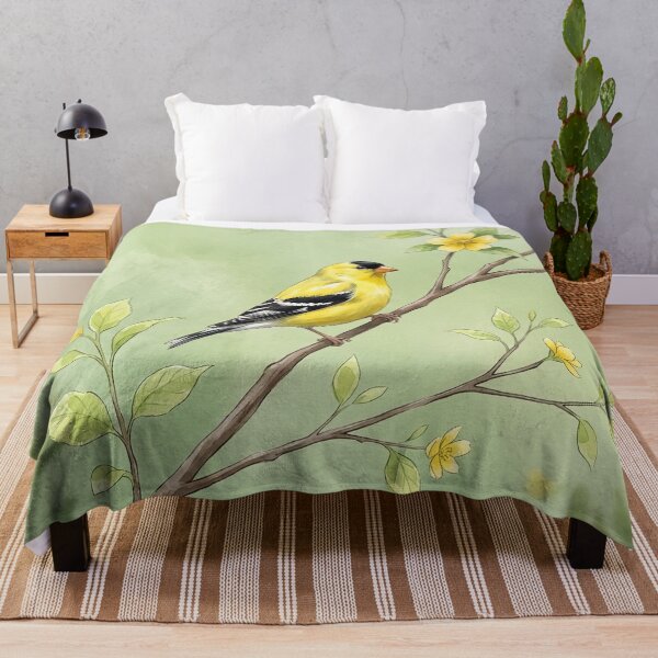 Item preview, American Goldfinch Watercolor Wildlife Bird Art designed and sold by MaverlyShop.