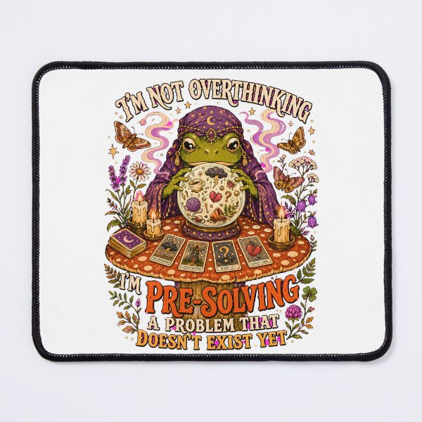 Item preview, Overthinking Frog Fortune Teller - Mystical Tarot Cottagecore Art designed and sold by BumbleBloom7.
