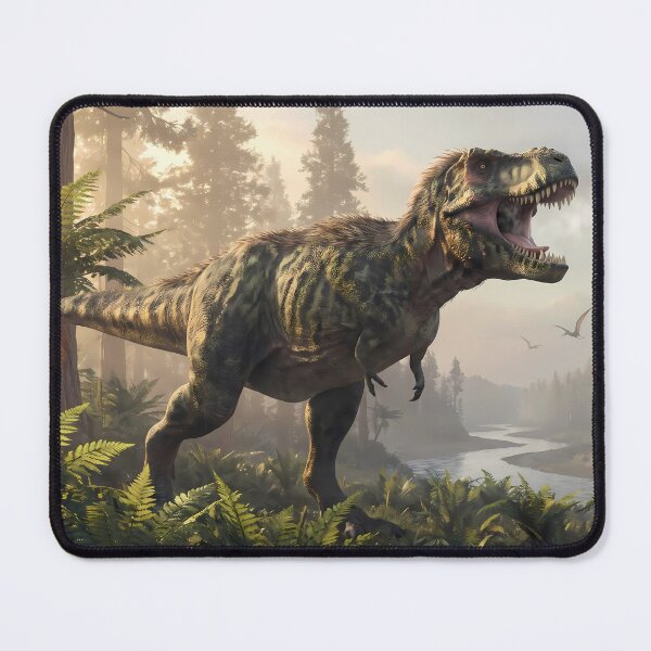 Item preview, Velociraptor Tyrannosaurus Rex Dinosaur World Jurassic Landscape Art designed and sold by ART ATTACK ZONE.