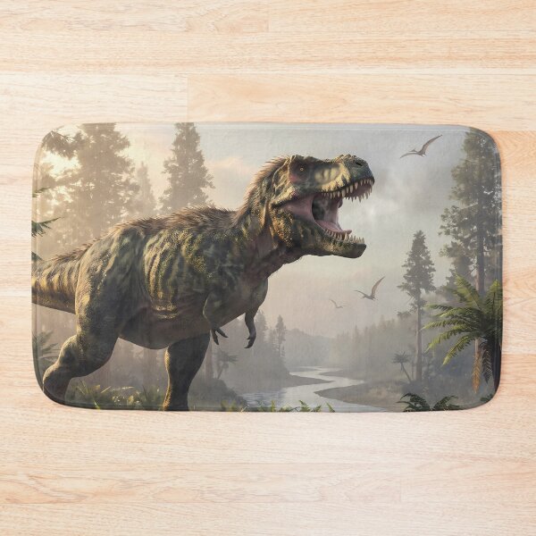 Item preview,  Velociraptor Tyrannosaurus Rex Dinosaur World Jurassic Landscape Art designed and sold by ART ATTACK ZONE.
