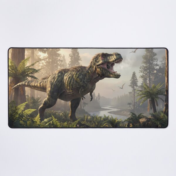 Item preview, Velociraptor Tyrannosaurus Rex Dinosaur World Jurassic Landscape Art designed and sold by ART ATTACK ZONE.