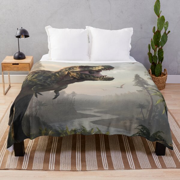 Item preview, Velociraptor Tyrannosaurus Rex Dinosaur World Jurassic Landscape Art designed and sold by ART ATTACK ZONE.