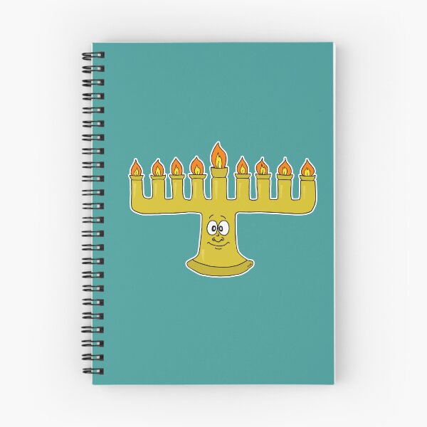 Item preview, Cute Happy Menorah Sticker | Hanukkah Festival of Lights Cartoon designed and sold by MyxaART.