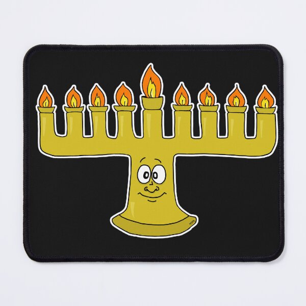 Item preview, Cute Happy Menorah Sticker | Hanukkah Festival of Lights Cartoon designed and sold by MyxaART.