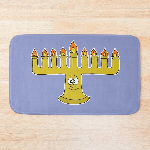 Item preview, Cute Happy Menorah Sticker | Hanukkah Festival of Lights Cartoon designed and sold by MyxaART.