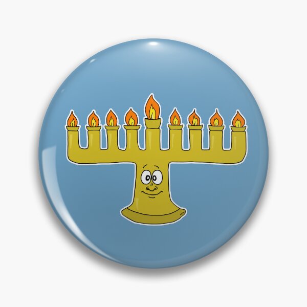 Item preview, Cute Happy Menorah Sticker | Hanukkah Festival of Lights Cartoon designed and sold by MyxaART.