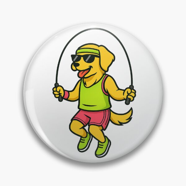 Item preview, Jumping Rope Napkin - Golden Retriever designed and sold by NapkinStuff.
