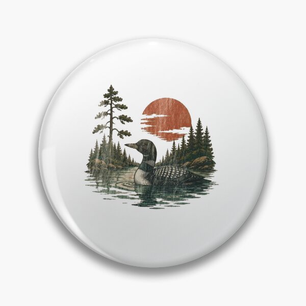 Item preview, Vintage Loon Lake Nature Retro Wildlife Bird designed and sold by Gbriel3.