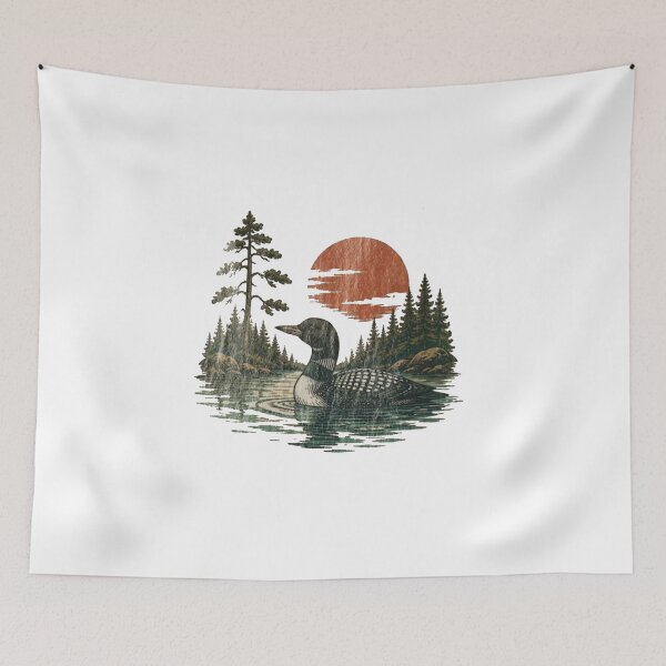 Item preview, Vintage Loon Lake Nature Retro Wildlife Bird designed and sold by Gbriel3.