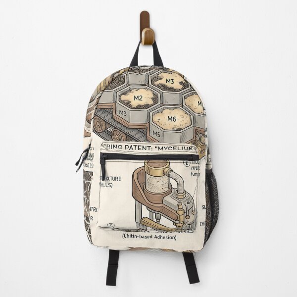 Item preview, Mycelium Insulation Fabrication Press Biological Patent Art designed and sold by MintedMinds.