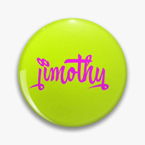 Item preview, Jimothy Funny Name Neon Pink Brush Typography designed and sold by EchoPrint Co..