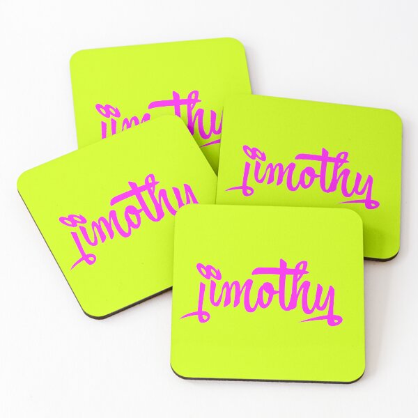 Item preview, Jimothy Funny Name Neon Pink Brush Typography designed and sold by EchoPrint Co..