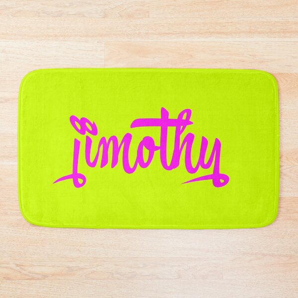 Item preview, Jimothy Funny Name Neon Pink Brush Typography designed and sold by EchoPrint Co..