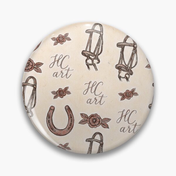 Item preview, Vintage Western Horseshoe & Equestrian Bridle Pattern designed and sold by Hen-C-Art.