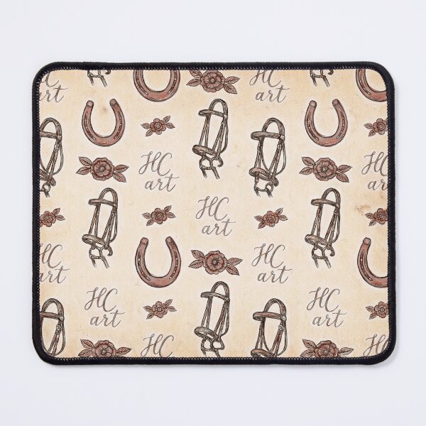 Item preview, Vintage Western Horseshoe & Equestrian Bridle Pattern designed and sold by Hen-C-Art.