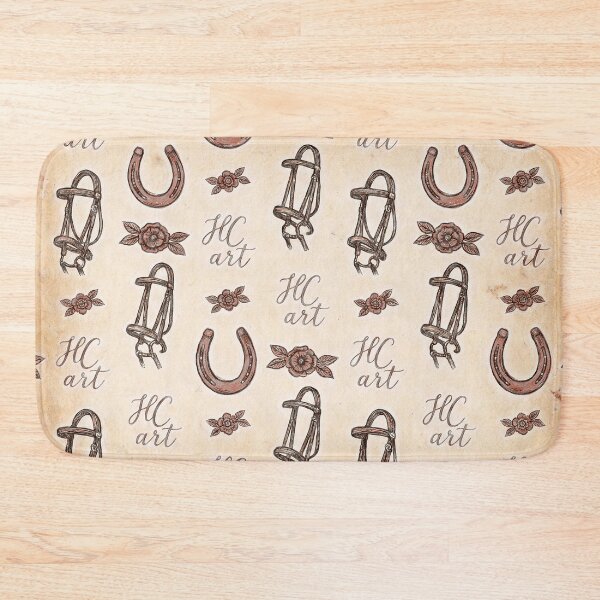 Item preview, Vintage Western Horseshoe & Equestrian Bridle Pattern designed and sold by Hen-C-Art.
