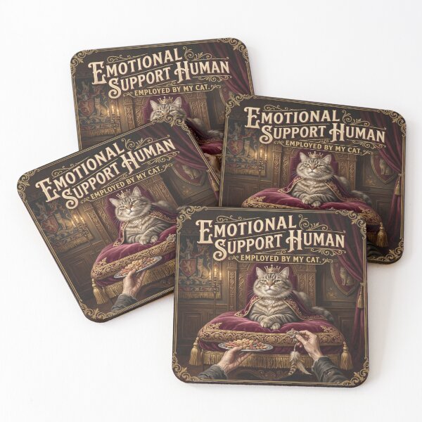 Item preview, Employed By My Cat Shirt – Emotional Support Human Royal Portrait Tee designed and sold by DmaarGroup.